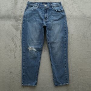 Lucky Brand Mom Jeans Women's 4/27 Ankle High-Rise Drew 26" Inseam Distressed